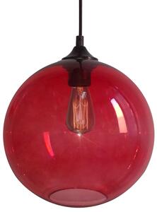 Okrągła lampa wisząca z czerwonym kloszem - Z045-Juva