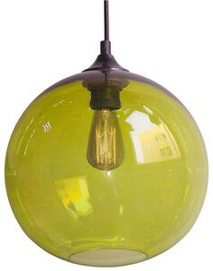 Lampa nad stół z okrągłym zielonym kloszem - Z45-Juva