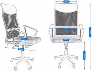 Ciemnoszare ergonomiczne krzesło obrotowe do komputera - Egon