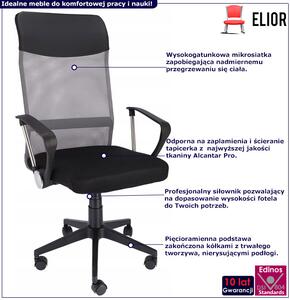 Szaro-czarne krzesło obrotowe do komputera - Egon