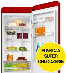 Lodówka AMICA FK3495.3FRAA Retro No frost 186.5cm Czerwony
