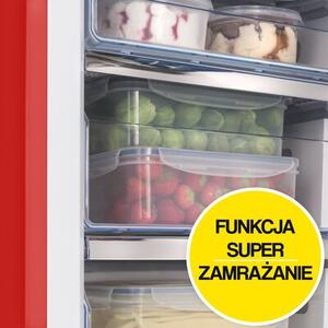 Lodówka AMICA FK3495.3FRAA Retro No frost 186.5cm Czerwony