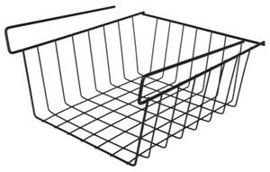 Koszyk podwieszany pod półkę metalowy czarny 27,5x25x14 cm
