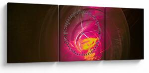 Obraz - abstrakcja spiralna (z zegarem) (90x30 cm)