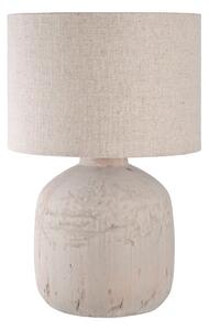 Kremowa lampa stołowa z tekstylnym kloszem (wysokość 46,5 cm) Bilby – House Nordic