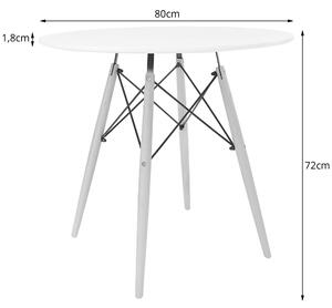 Stół do jadalni OSLO 80x80 biały z czarnymi nogami