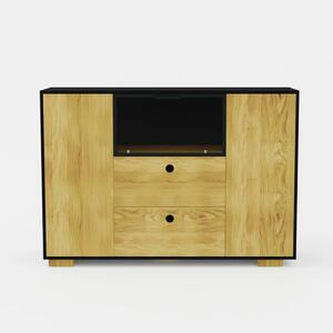 Komoda nowoczesna z drewna litego z szufladami do salonu CARLA
