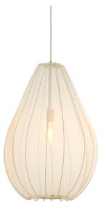Beżowa lampa wisząca z tekstylnym kloszem ø 50 cm Itela – Light & Living