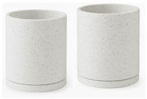 Zestaw 2 białych doniczek Bonami Selection Terrazzo, ø 26 cm