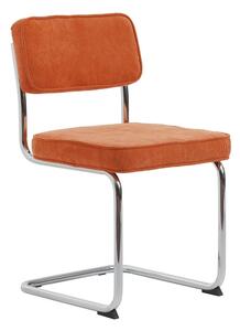 Pomarańczowe sztruksowe krzesło Rupert – Unique Furniture