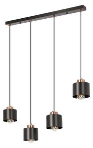 Czarna metalowa lampa wisząca 12x75 cm Olena – Candellux Lighting
