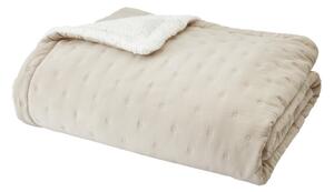Kremowa narzuta pikowana z materiału sherpa 220x230 cm Cosy Nori – Catherine Lansfield