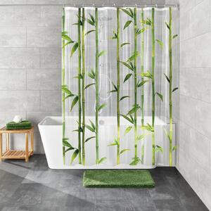 Kleine Wolke Zasłona prysznicowa Bamboo, 180x200 cm, zielona