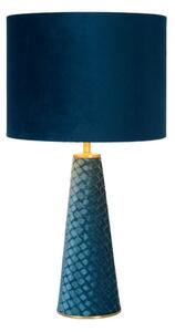 EXTRAVAGANZA VELVET lampa stolikowa z aksamitnej tkaniny turkusowa/złoto