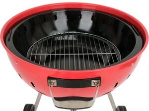 Grill ogrodowy węglowy YATO YG-20304 Zamykany, okrągły, na kółkach Czerwony