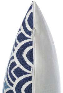 Zestaw 2 poduszek bawełniane geometryczny wzór 45 x 45 cm niebieskie Nigella Beliani
