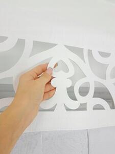 Firana z panelem aÅ¼urowym biaÅa 200cm