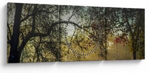 Obraz wschodu słońca (z zegarem) (90x30 cm)