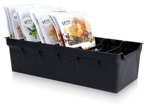 Pojemnik organizer na przyprawy czarny 30x13x8 cm