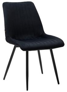 MebleMWM Krzesło tapicerowane DC-6093 | Czarny welur | Outlet