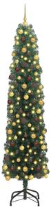 Sztuczna choinka z podstawą Zielony 180 cm PVC, stal i plastik