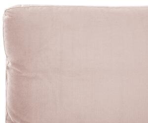 Łóżko 160 x 200 cm tapicerowane welurem ze stelażem i wezgłowiem różowe Melle Beliani