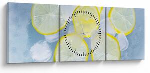 Obraz cytryn w lodzie (z zegarem) (90x30 cm)