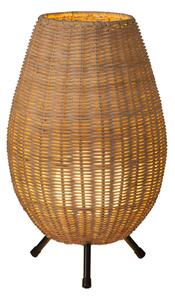 COLIN lampa stolikowa G9 36cm drewno jasne ciemne