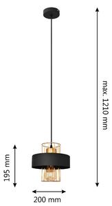 Lampa wisząca VOLTA W-KM 1377/1 BK+BR
