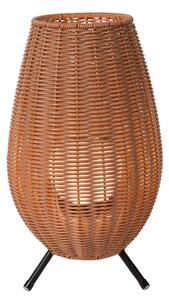 COLIN LED 3W 3000K lampa stolikowa zewnętrzna drewno jasne ciemne ładowanie USB