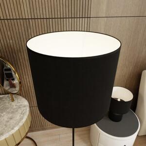 Lampa stojąca podłogowa czarny abażur z białym wnętrzem 1xE27 15W ASPEN Emibig