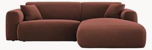 Sofa narożna z weluru Nolio, różne rozmiary