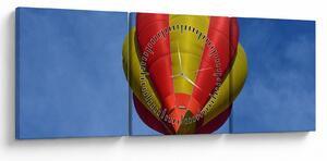 Obraz latającego balonu (z zegarem) (90x30 cm)