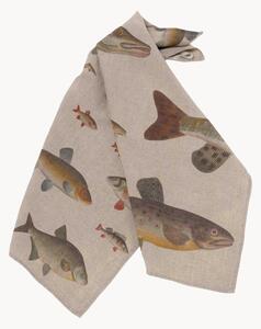 Komplet ręczników kuchennych z lnu Freshwater Fish, 2 elem