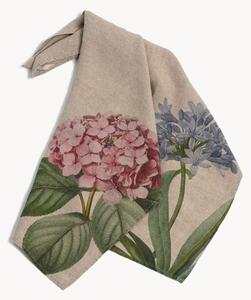 Komplet ręczników kuchennych z lnu Hydrangea & Agapanthus, 2 elem