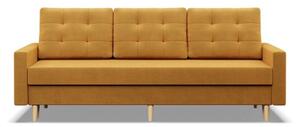 Kanapa trzyosobowa, MILO, velvet, 212x92x92 cm, Å¼Ã³Åty | TYLETEGOTU
