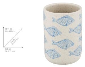 Biało-niebieski ceramiczny zestaw akcesoriów łazienkowych Aquamarin – Wenko