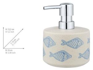 Biało-niebieski ceramiczny zestaw akcesoriów łazienkowych Aquamarin – Wenko