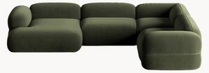 Narożna sofa modułowa z aksamitu Roger (5-osobowa)