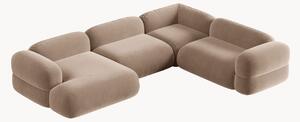 Narożna sofa modułowa z aksamitu Roger (5-osobowa)