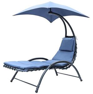 Leżak z parasolem SASKA GARDEN Bergamo 1054445 Granatowy