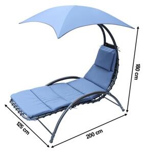 Leżak z parasolem SASKA GARDEN Bergamo 1054445 Granatowy