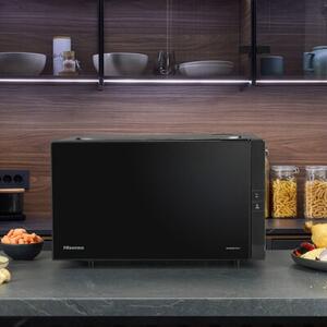Kuchenka mikrofalowa HISENSE H25MOBS4HGI 900W średnica 28.5 cm pojemność 25L Technologia Inverter Rozmrażanie Czarny