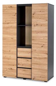 Szafa DALIA 120cm antracyt/dÄ b 3-segmentowa