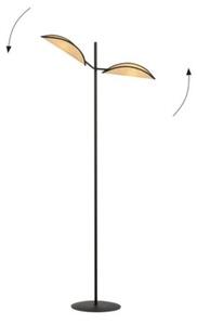 Lampa stojąca podłogowa Emibig 2xE14 40W VENE LP2 BLACK/RATTAN 1160/LP2