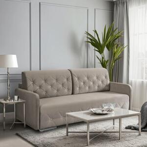 Sofa Kanapa RozkÅadana z FunkcjÄ Spania Wersalka Glamour BeÅ¼owa VIVO