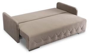 Sofa Kanapa RozkÅadana z FunkcjÄ Spania Wersalka Glamour BeÅ¼owa VIVO