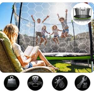 Trampolina ogrodowa 404cm 13ft drabinka siatka wew. Neo-Sport