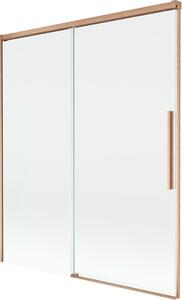 Mexen Rox parawan nawannowy 2-skrzydłowy rozsuwany 140 x 150 cm, transparent, miedź szczotkowana - 8C9-140-001-65-00
