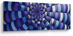 Obraz struktury latającego balonu (z zegarem) (90x30 cm)